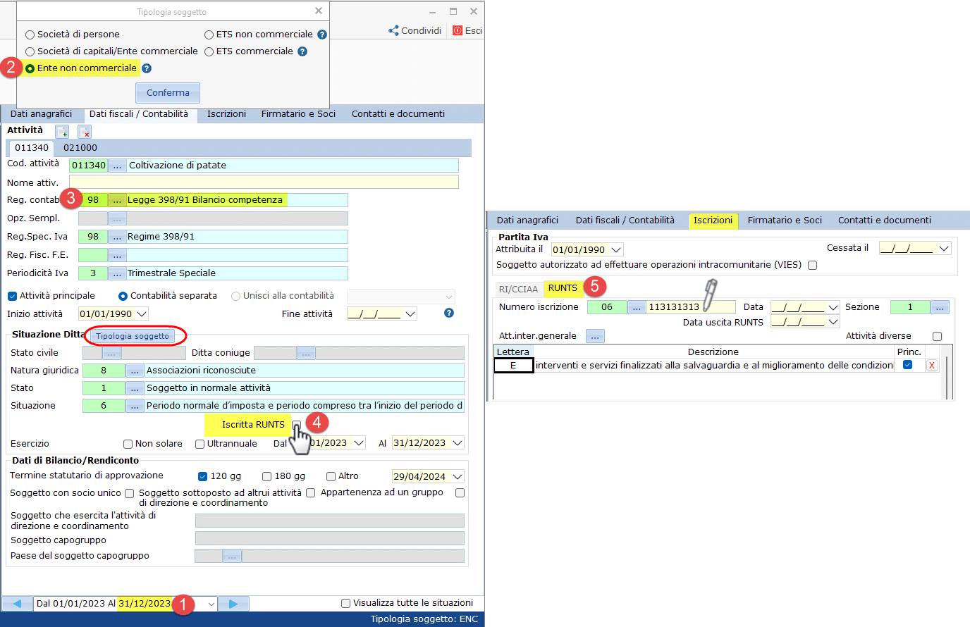 Abilitazione TAB RUNTS