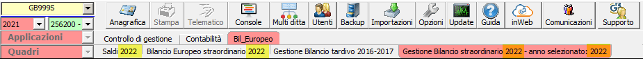 anno Bilancio Straordinario 2022
