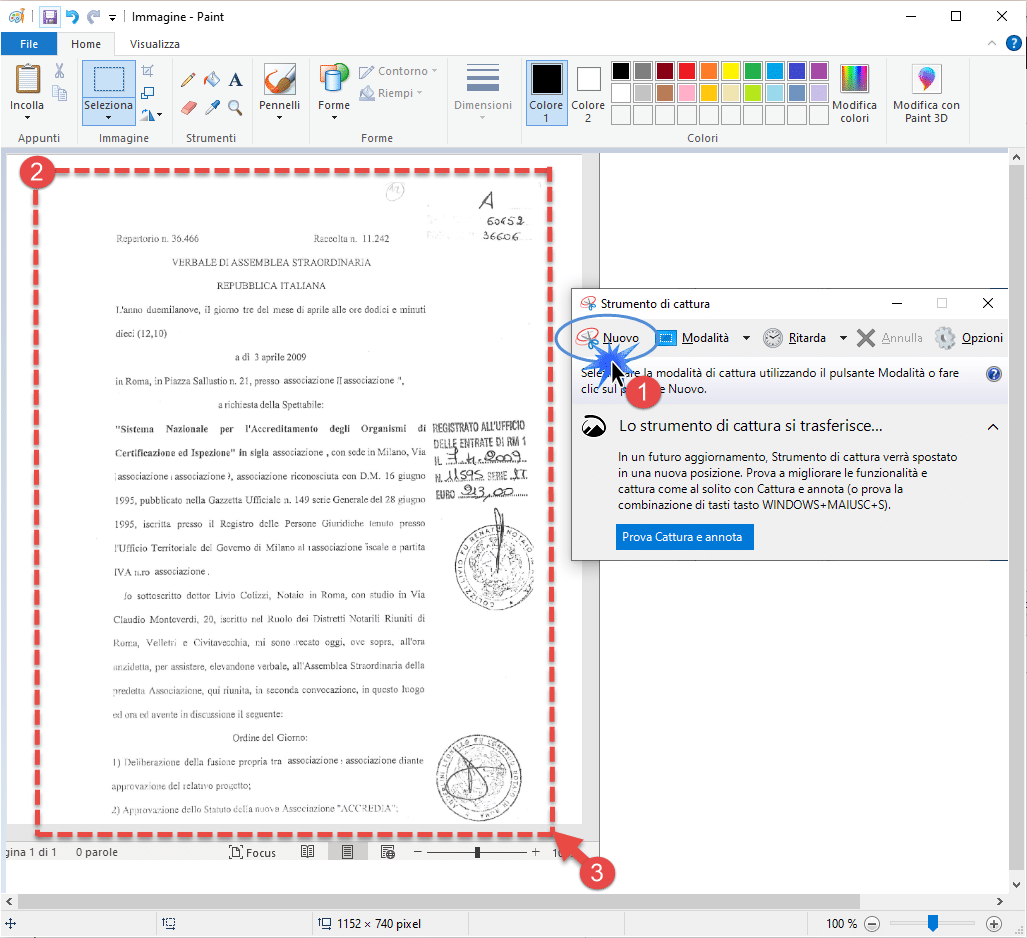 Cattura immagine da file scannerizzato