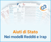 Aiuti di Stato nei modelli Redditi e Irap