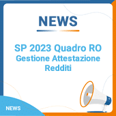 SP 2023 Quadro RO: gestione Attestazione Redditi