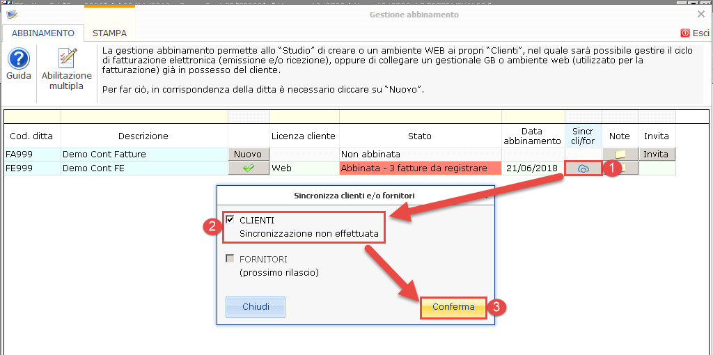 Fatturazione Web: rilascio e sincronizzazione anagrafiche clienti - 6