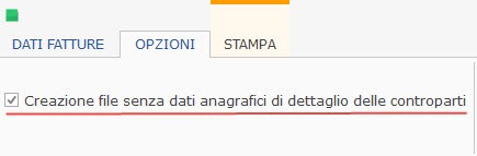 Opzione per spesometro light