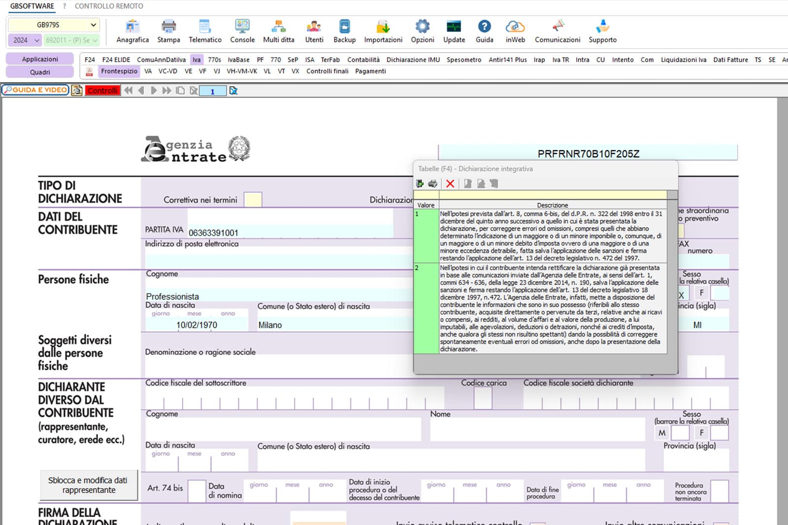 Dichiarazione Iva - Modello ministeriale