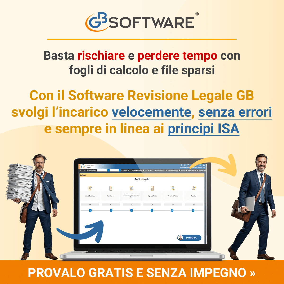 Con il Software Revisione Legale GB svolgi l’incarico velocemente, senza errori e sempre in linea ai principi ISA