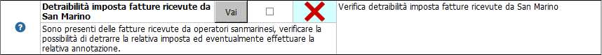 Presenza di documenti per cui l'imposta non è stata detratta