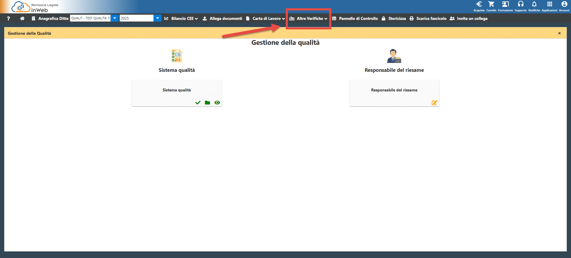 Pulsante Altre Verifiche