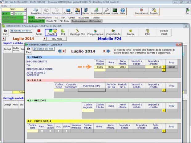 Software utilizzo codice tributo 1655