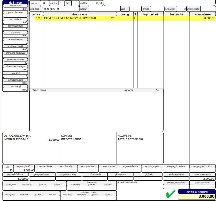 Elaborazione Nota Collaboratore Sportivo