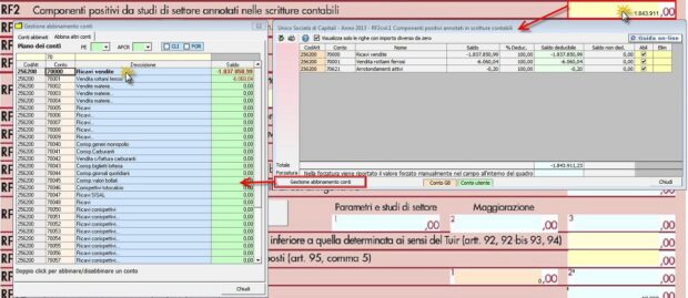 abbinamento conti