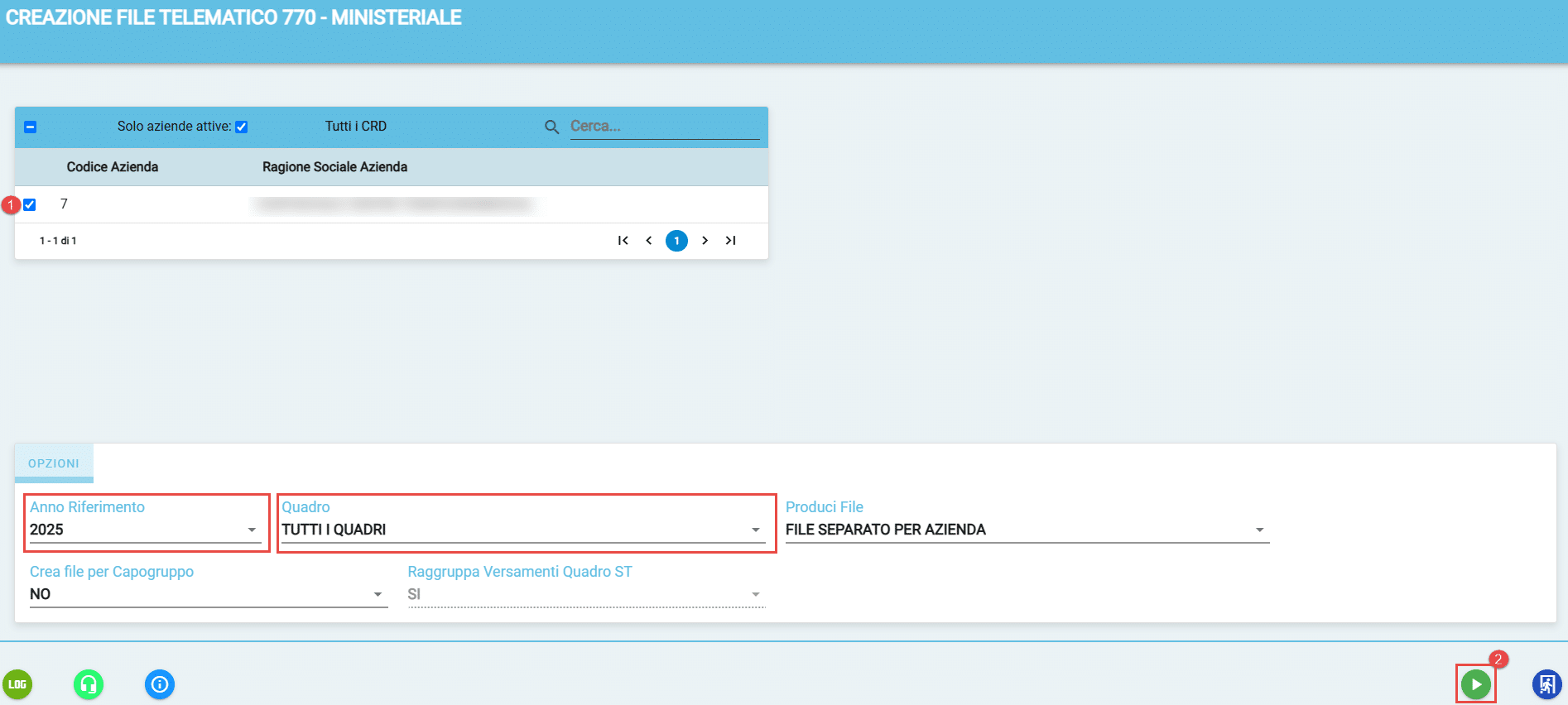 Creazione file telematico 770