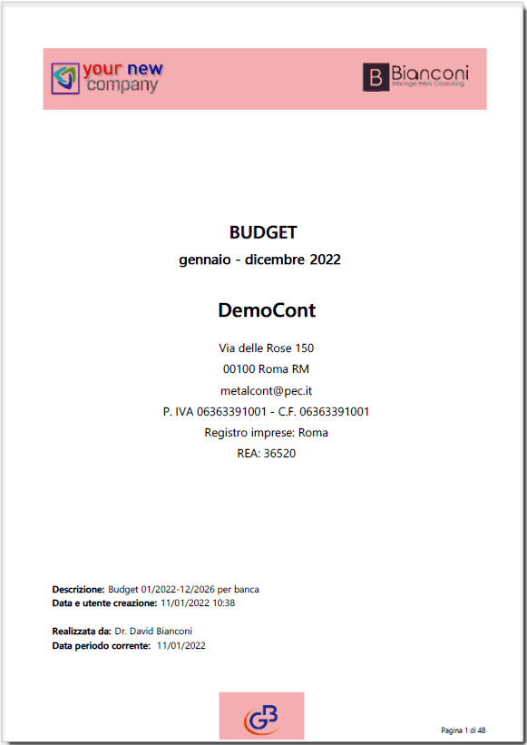 relazione budget con Bilancio Cee