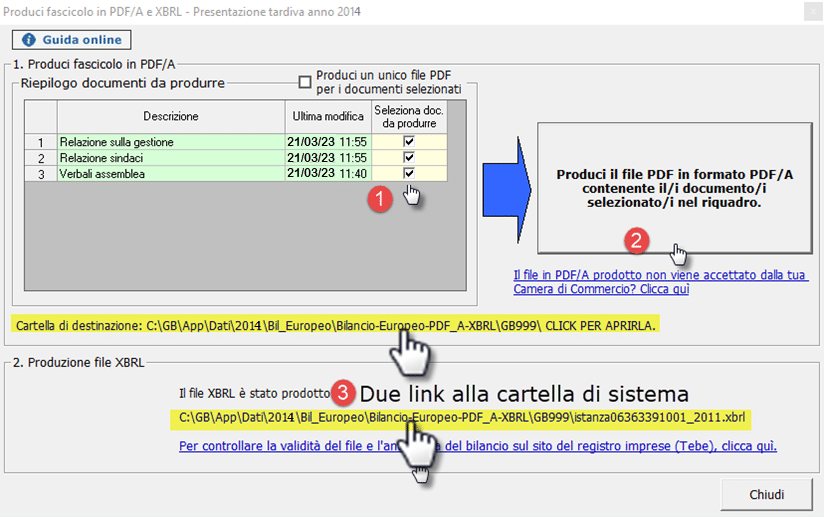 Produrre file in PDF/A