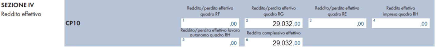 Sezione 4 - reddito effettivo
