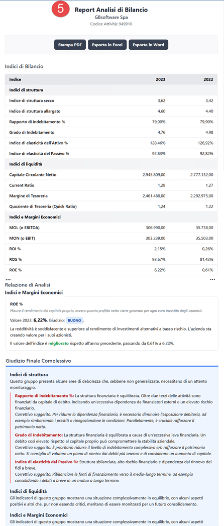 Report Analisi di Bilancio