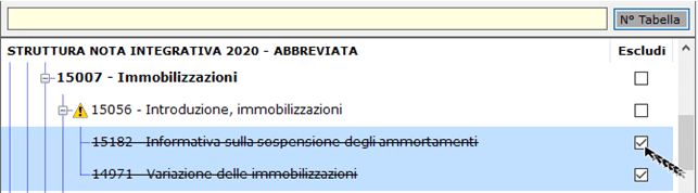 Bilancio Europeo 2021 esercizio 2020 e Tardivo 2016-17: Novità: Deselezionare check escludi