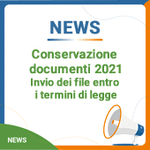 Conservazione documenti 2021: invio dei file entro i termini di legge