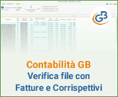 Contabilità GB: verifica file con Fatture e Corrispettivi