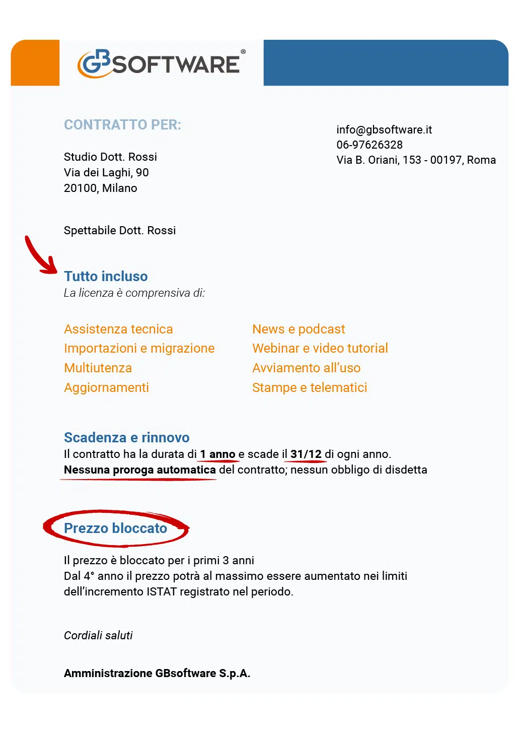 Contratto e condizioni trasparenti GBsoftware