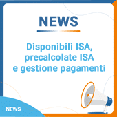 Disponibili ISA, precalcolate ISA e gestione pagamenti