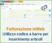Fatturazione inWeb: utilizzo codice a barre per inserimento articoli