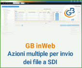 GB inWeb: azioni multiple per invio dei file a SDI