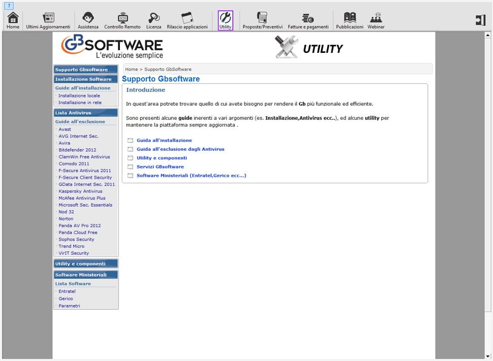 GB Supporto - Utility