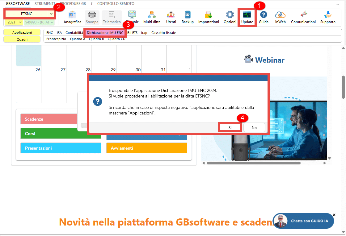 Pulsante Sì