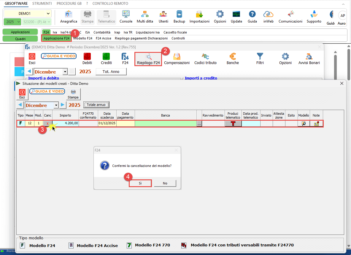 "Sblocca secondo acconto" nel Riepilogo pagamenti dichiarazioni