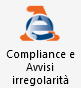 Pulsante Compliance e Avvisi irregolarit&agrave;