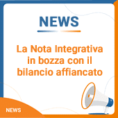 La Nota Integrativa in bozza con il bilancio affiancato