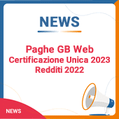 Paghe GB Web: Certificazione Unica 2023 Redditi 2022