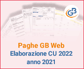 Paghe GB Web: Elaborazione CU 2022 anno 2021