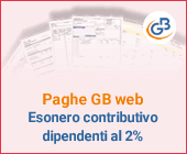 Paghe GB web: Esonero contributivo dipendenti al 2%