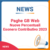 Paghe GB Web: Nuove Percentuali Esonero Contributivo 2023
