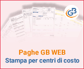Paghe GB WEB: Stampa per centri di costo