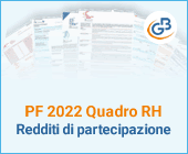 PF 2022 Quadro RH: Redditi di partecipazione