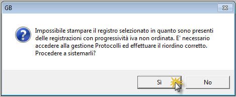 protocolli non in ordine