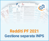 Redditi PF 2021: gestione separata INPS